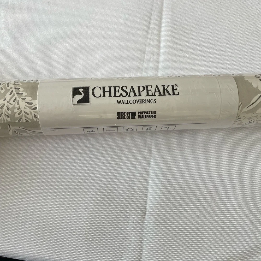 Chesapeake Delphine Agathon Taupe Floral Wallpaper